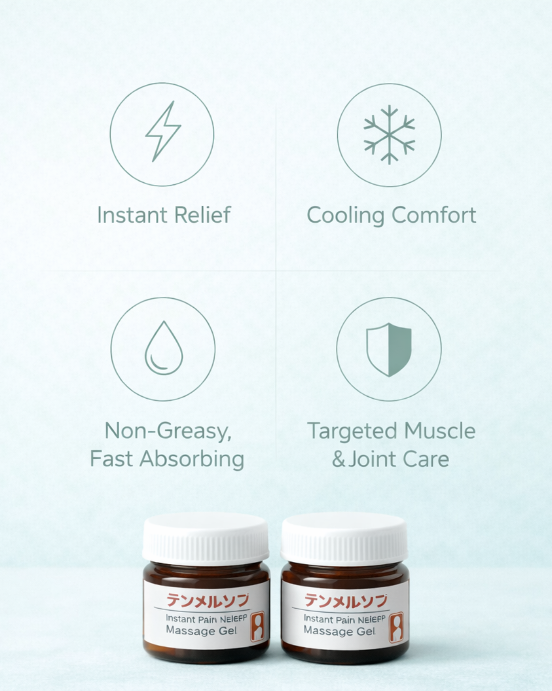 Instant Pain Relief Soothing Massage Gel Pack of 2