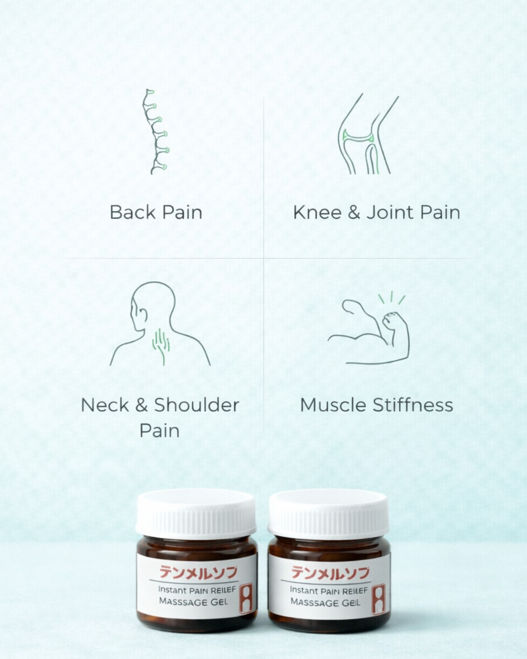 Instant Pain Relief Soothing Massage Gel Pack of 2